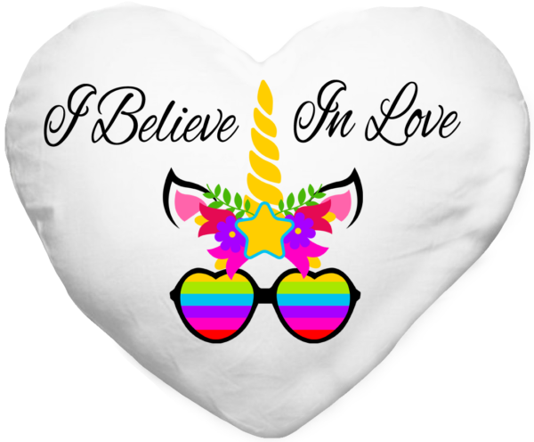 Unicorn Pillow Linen Personalized - Heart