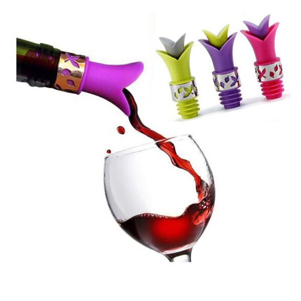 Wine Saver and Pourer - Silicone Lily