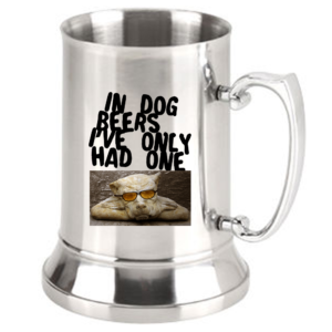 Printed Beer Mug Stainless Steel 20 oz - In Dog Beers