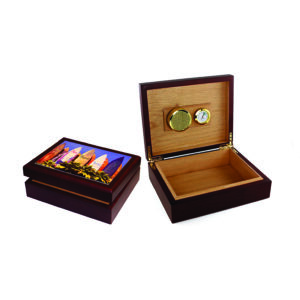 Cigar Humidor with Photo Top