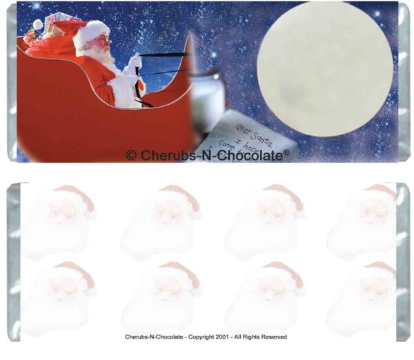 Candy Wrapper - Santa Sleigh Moon